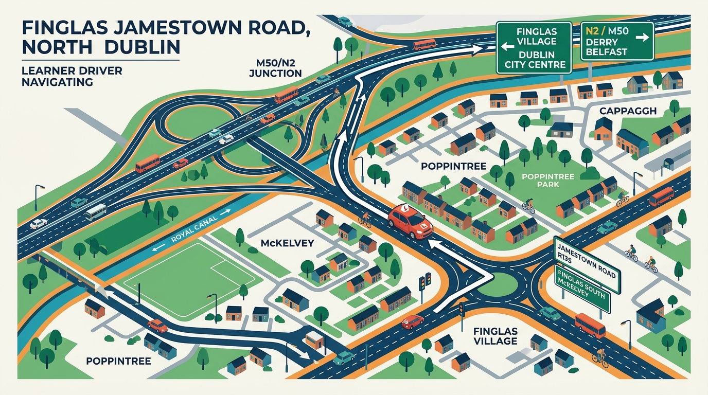 Finglas Driving Test Routes & Jamestown Road Junctions Guide (2026)