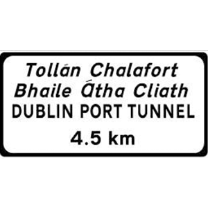 Dublin Port Tunnel ahead