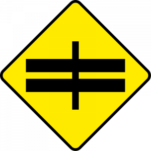 Crossroads with dual carriageway