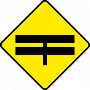 T-junctions of a dual carriageway