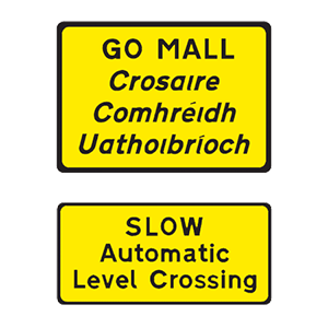 Automatic level crossing ahead