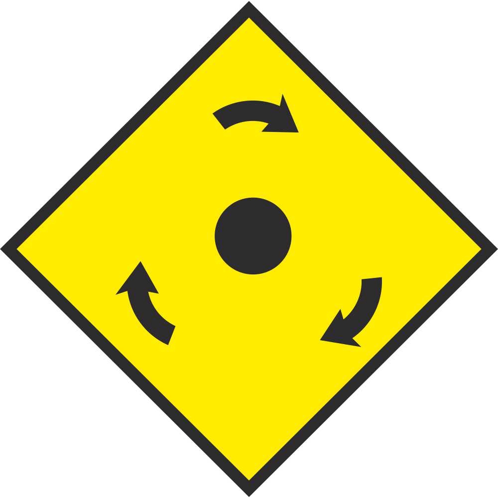 Mini-roundabout ahead
