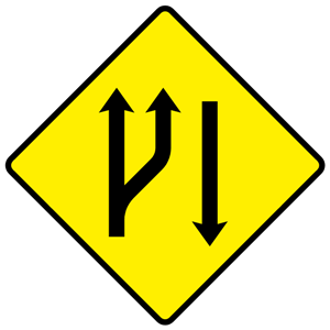 Start of a climbing lane