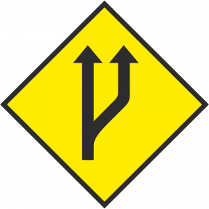 Start of a passing lane