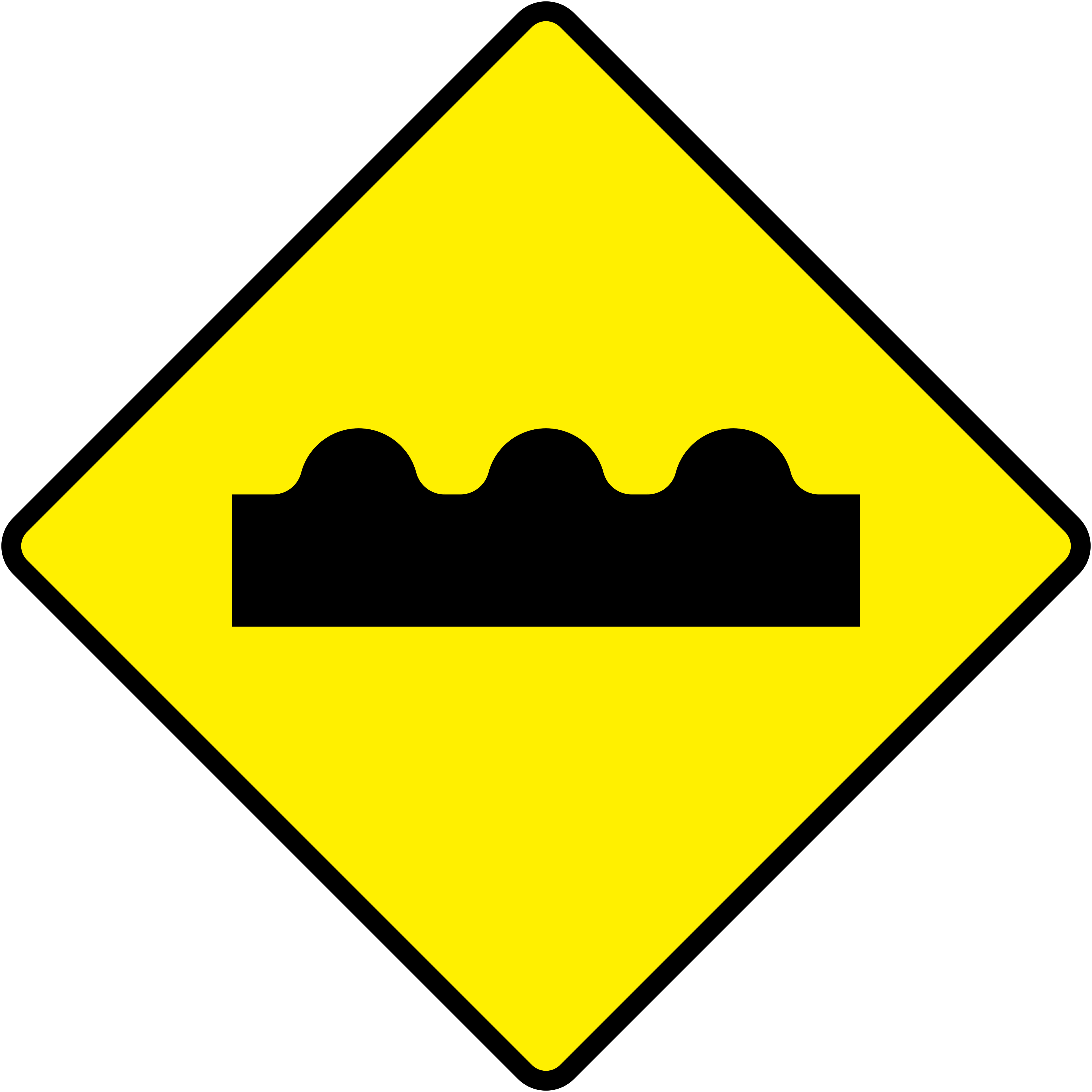 Uneven road