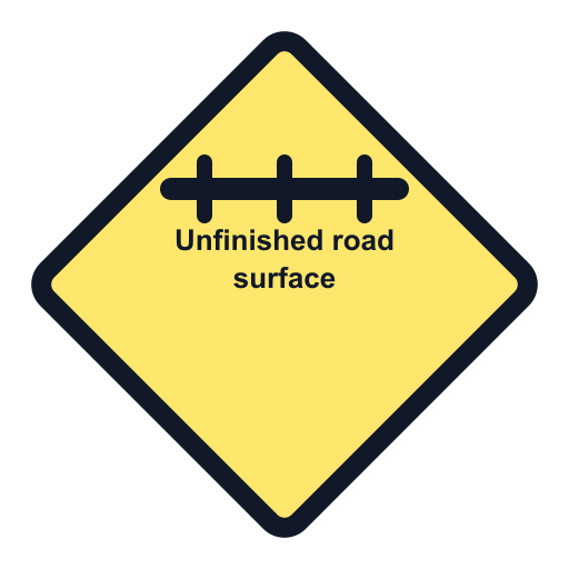Unfinished road surface