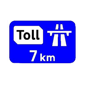 Toll plaza ahead