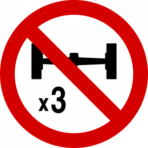 No entry to goods vehicles (by reference to number of axles)
