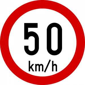 Max speed limit 50kmh