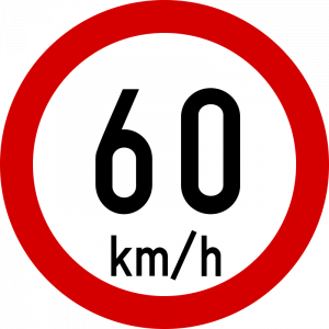 Max speed limit 60kmh