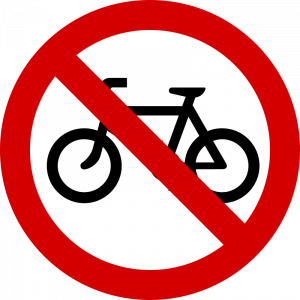 No bicycles