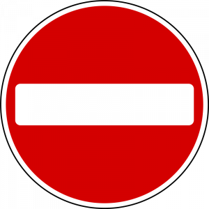 No entry to vehicles