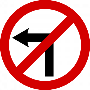 No left turn
