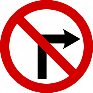 No right turn