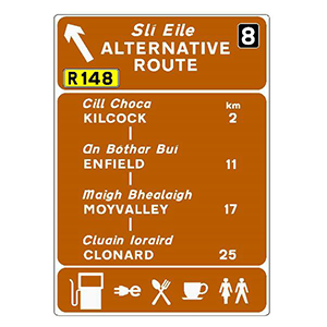 Alternative route off the motorway