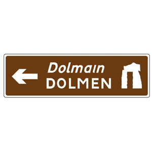 Tourist advance direction sign