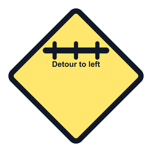 Detour to left