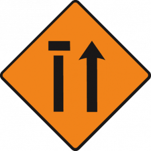 Nearside lane (of two) closed