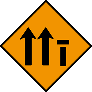 Offside lane (of three) closed