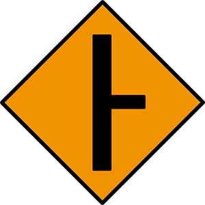 Side road on right