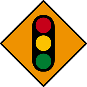 Temporary traffic signal ahead