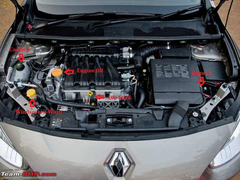Renault Fluence engine bay